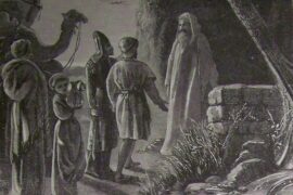 Bilaam with Balak's messengers. Parshat Balak
